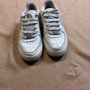 Nike Air Force One Big Kid Size 4.5 Y Us White